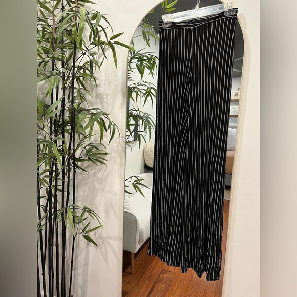 Sage Pants - NWT- Black & White stripe flare pant